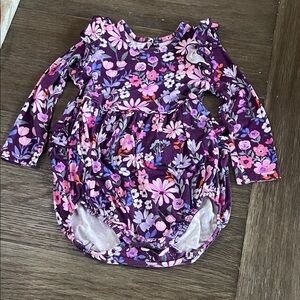 Little Sleepies Purple and Pink Floral Romper